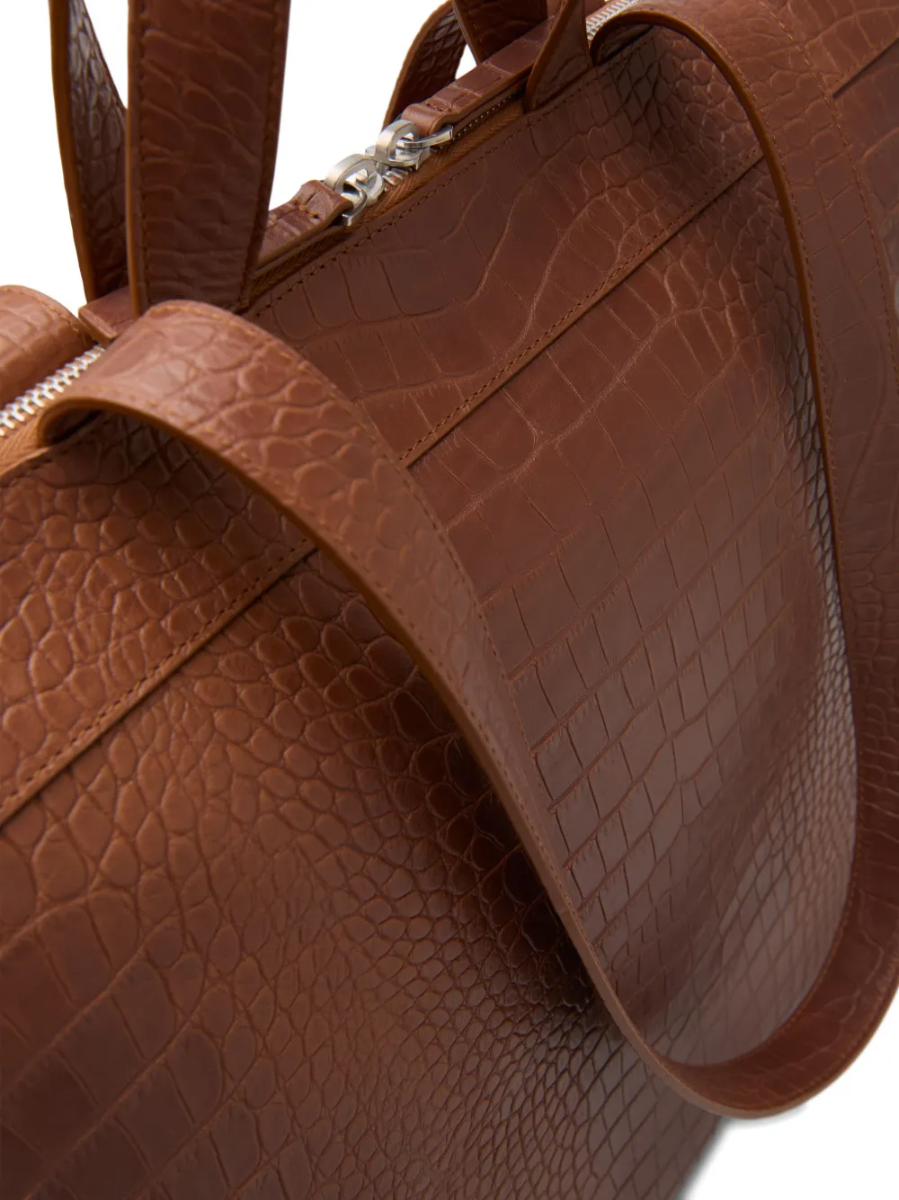 Marsèll Borso shopper met krokodillen-reliëf Bruin