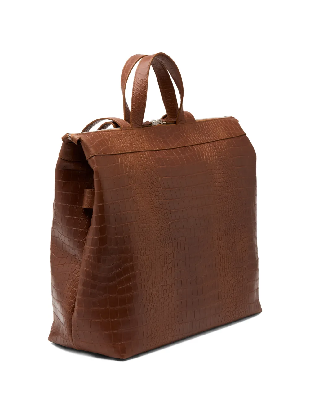 Marsèll Borso shopper met krokodillen-reliëf Bruin