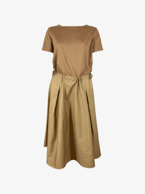 Herno drawstring pleated midi dress