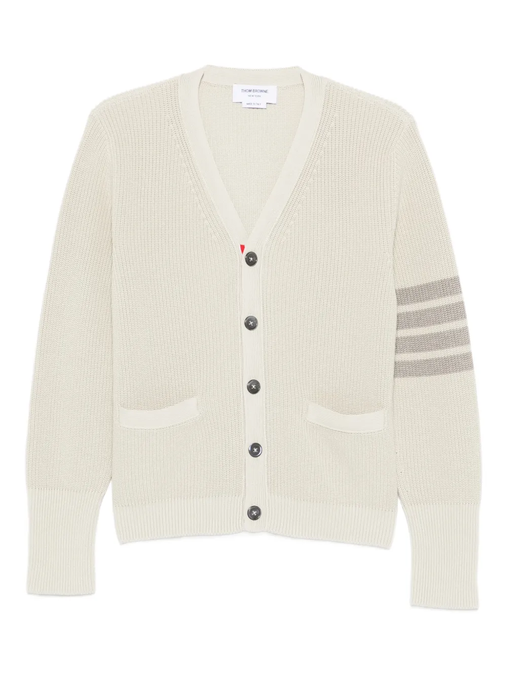 Thom Browne 4-Bar stripe pockets cardigan | Neutrals | Image 1