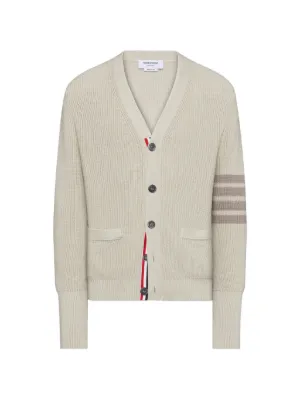 Thom Browne Classic Cashmere 4-bar V-neck Cardigan | Pink | FARFETCH