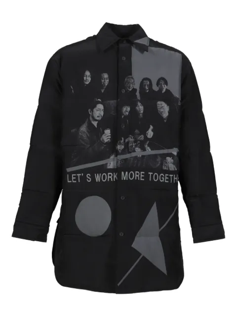 Yohji Yamamoto doudoune à imprimé graphique