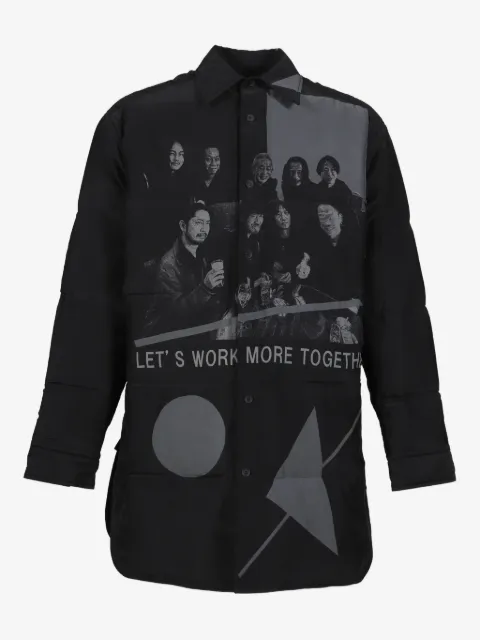 Yohji Yamamoto graphic-print padded jacket