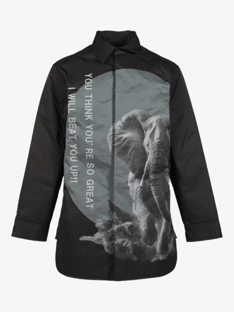 Yohji Yamamoto veste à imprimé éléphant