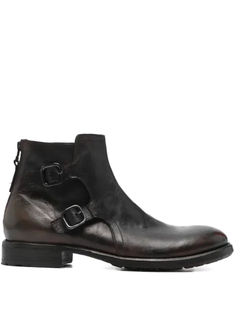 LeQarant leather biker boots
