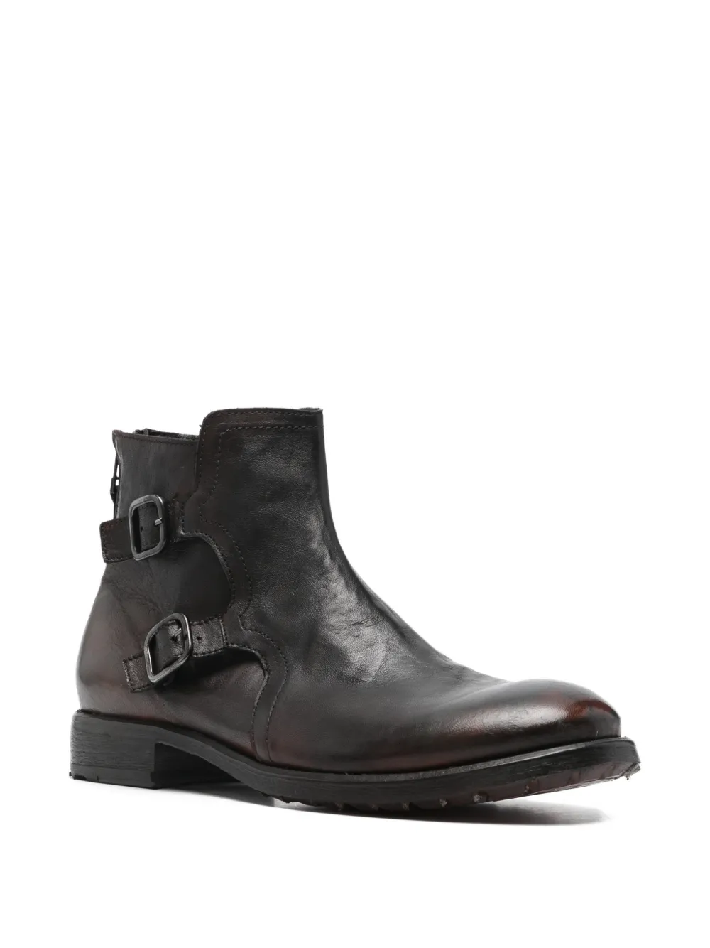 LeQarant leather biker boots Bruin