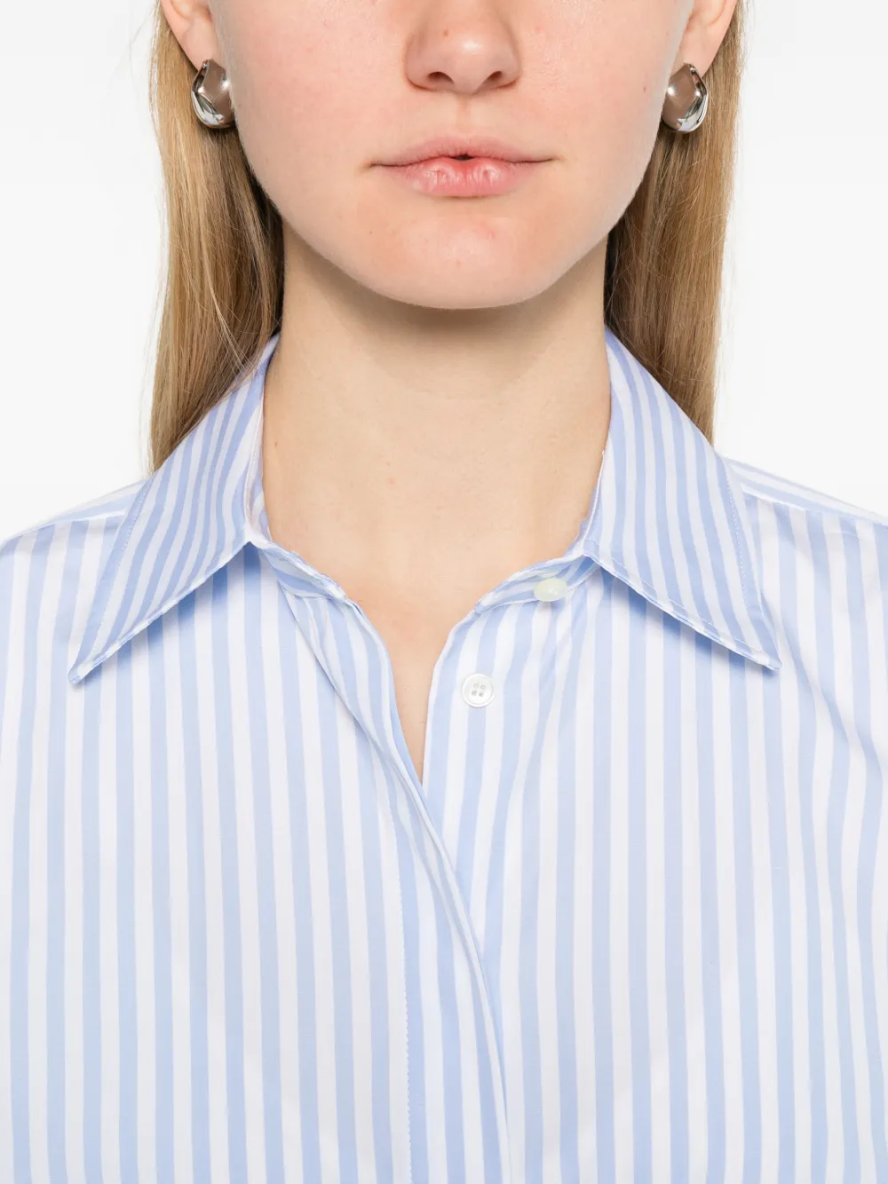 Max Mara Gestreept overhemd Blauw