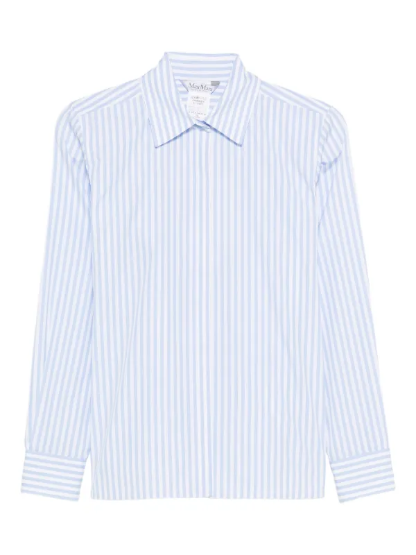 Max Mara ストライプ シャツ | ブルー | FARFETCH JP