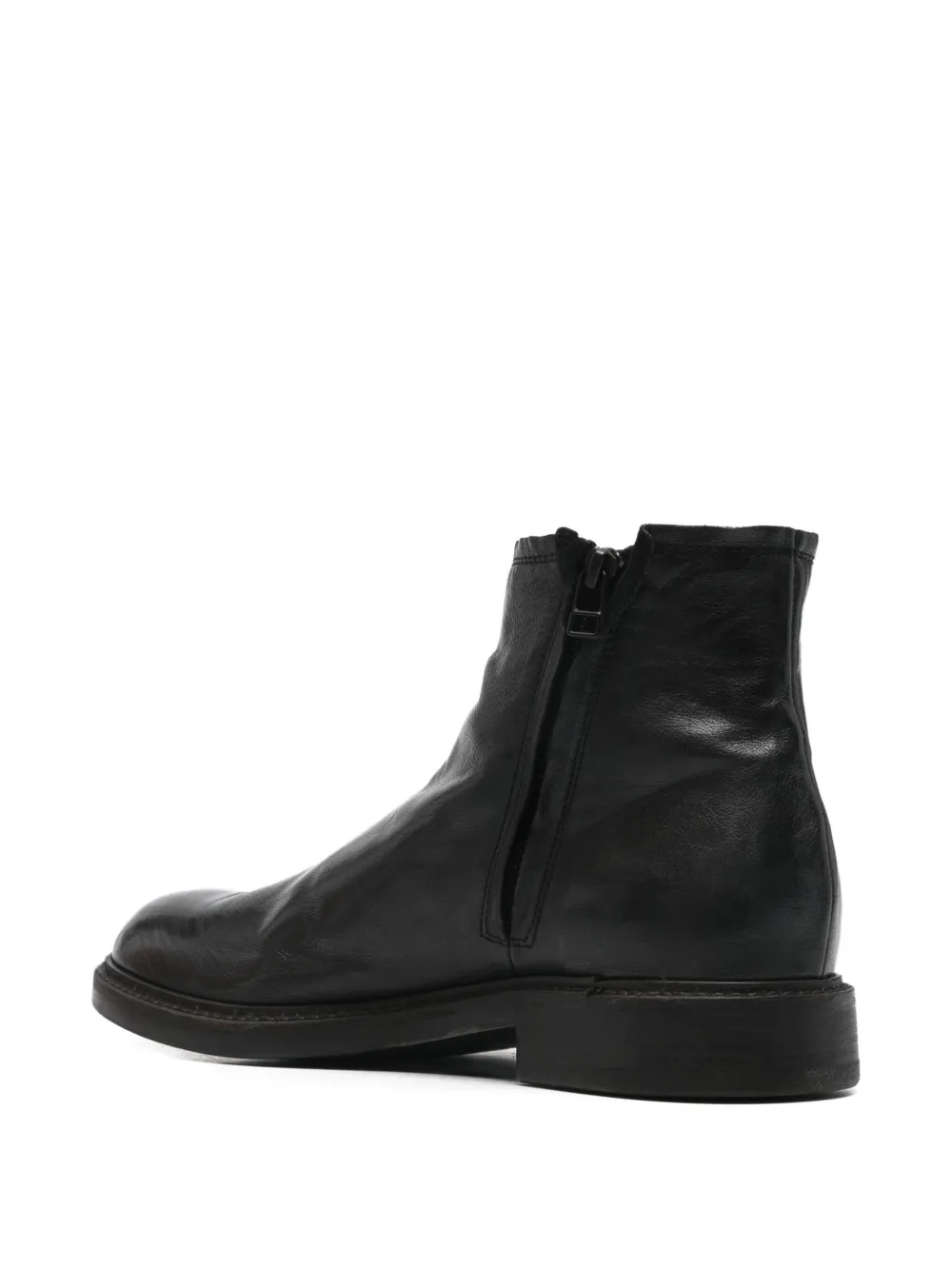 LeQarant zip leather boots Zwart