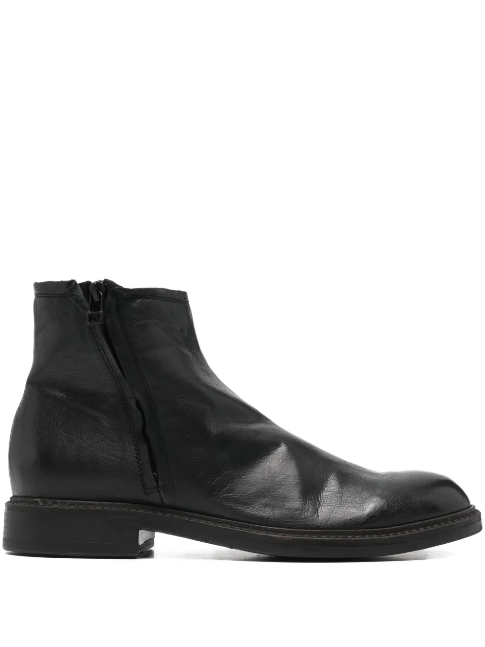 LeQarant zip leather boots Zwart