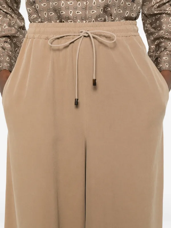 Max Mara　ドローストリング ワイドパンツ ベージュ Max Mara ドローストリング ワイドパンツ | ニュートラル | FARFETCH JP