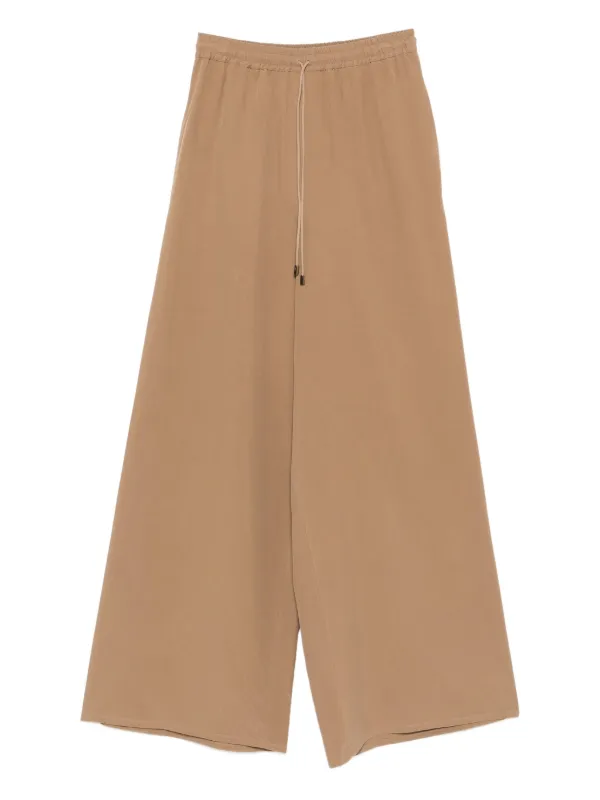 Max Mara ドローストリング ワイドパンツ | ニュートラル | FARFETCH JP
