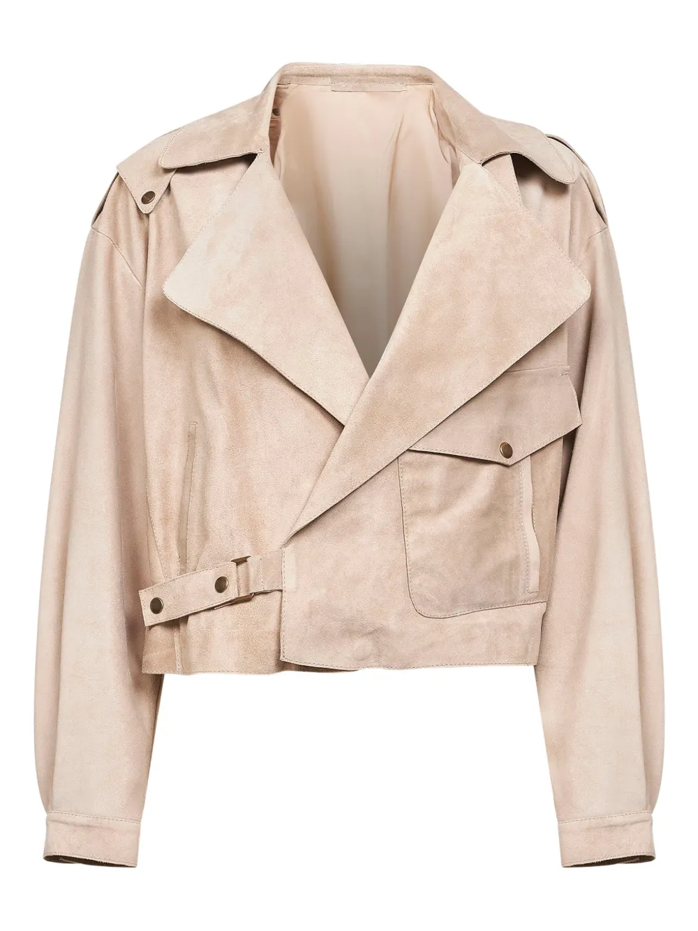 Salvatore Santoro Snap-buttoned Leather Jacket In Pink