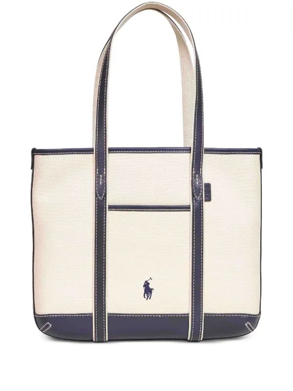 Polo Ralph Lauren Embroidered Tote Bag in Neutrals