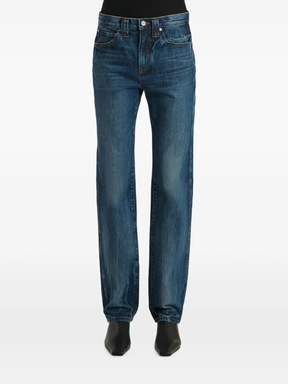 KHAITE Jeans met vijf zakken Blauw
