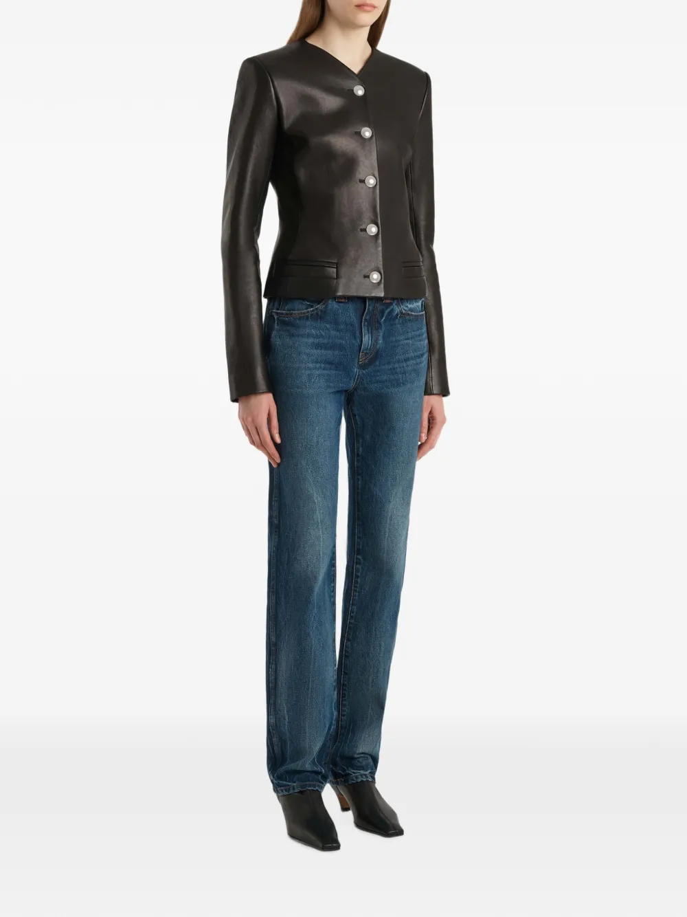 KHAITE Jeans met vijf zakken Blauw