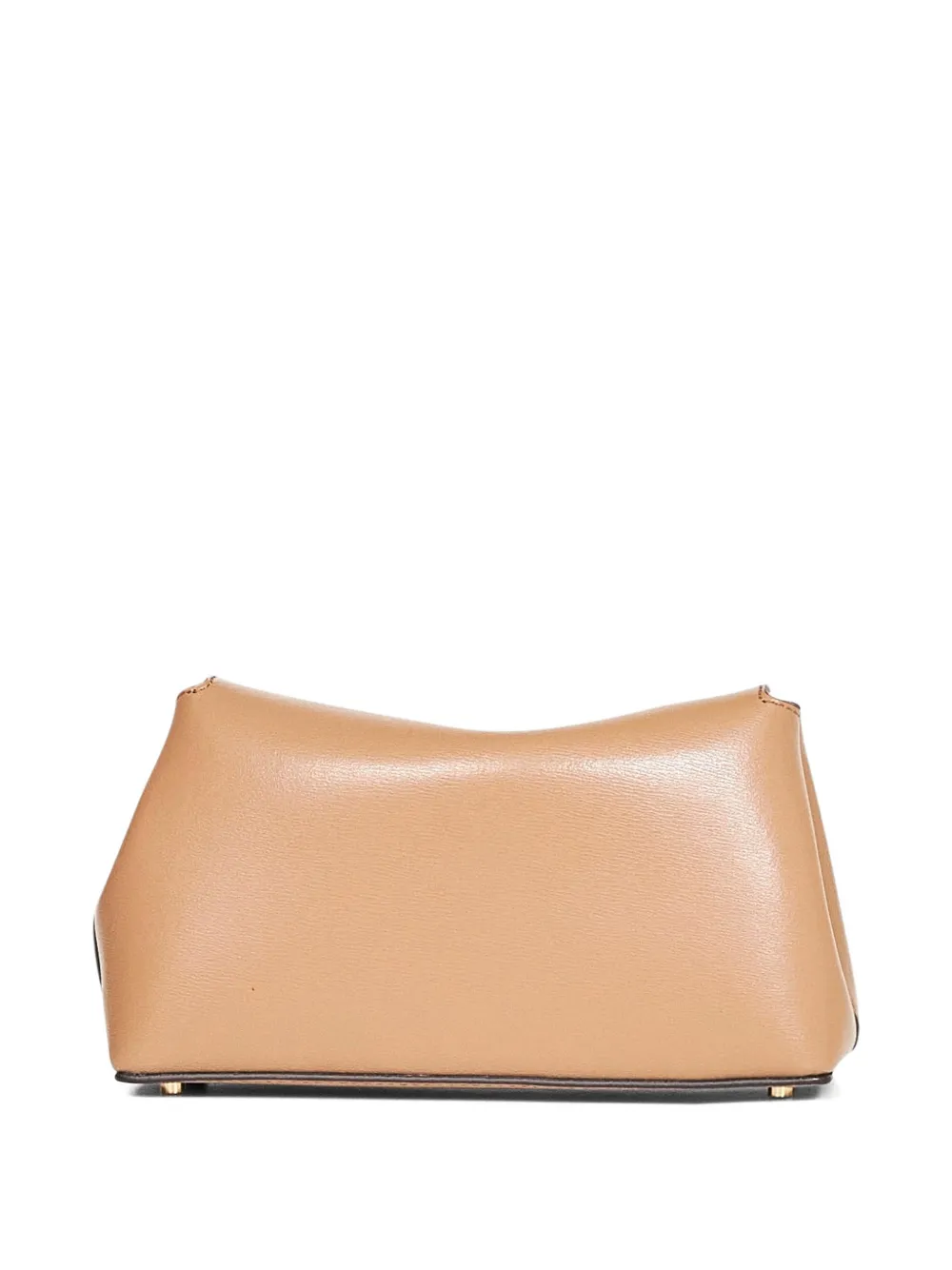 Totême T-lock Foldover Leather Clutch Bag In Brown