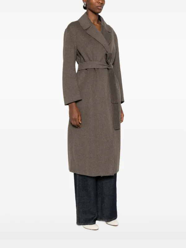 S Max Mara ベルテッド コート | ブラウン | FARFETCH JP