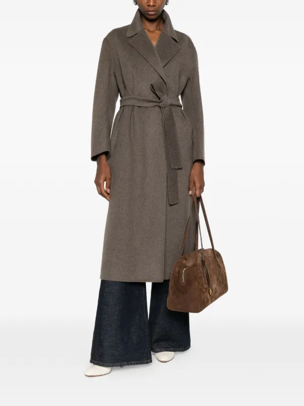 S Max Mara ベルテッド コート | ブラウン | FARFETCH JP