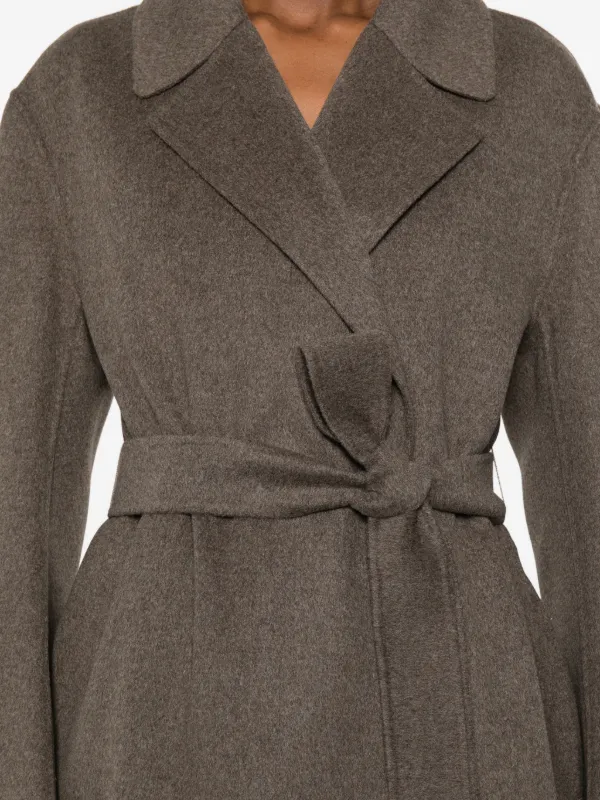 S Max Mara ベルテッド コート | ブラウン | FARFETCH JP