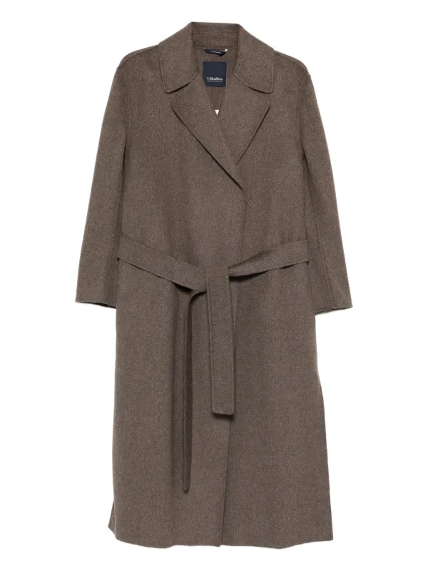 S Max Mara ベルテッド コート | ブラウン | FARFETCH JP