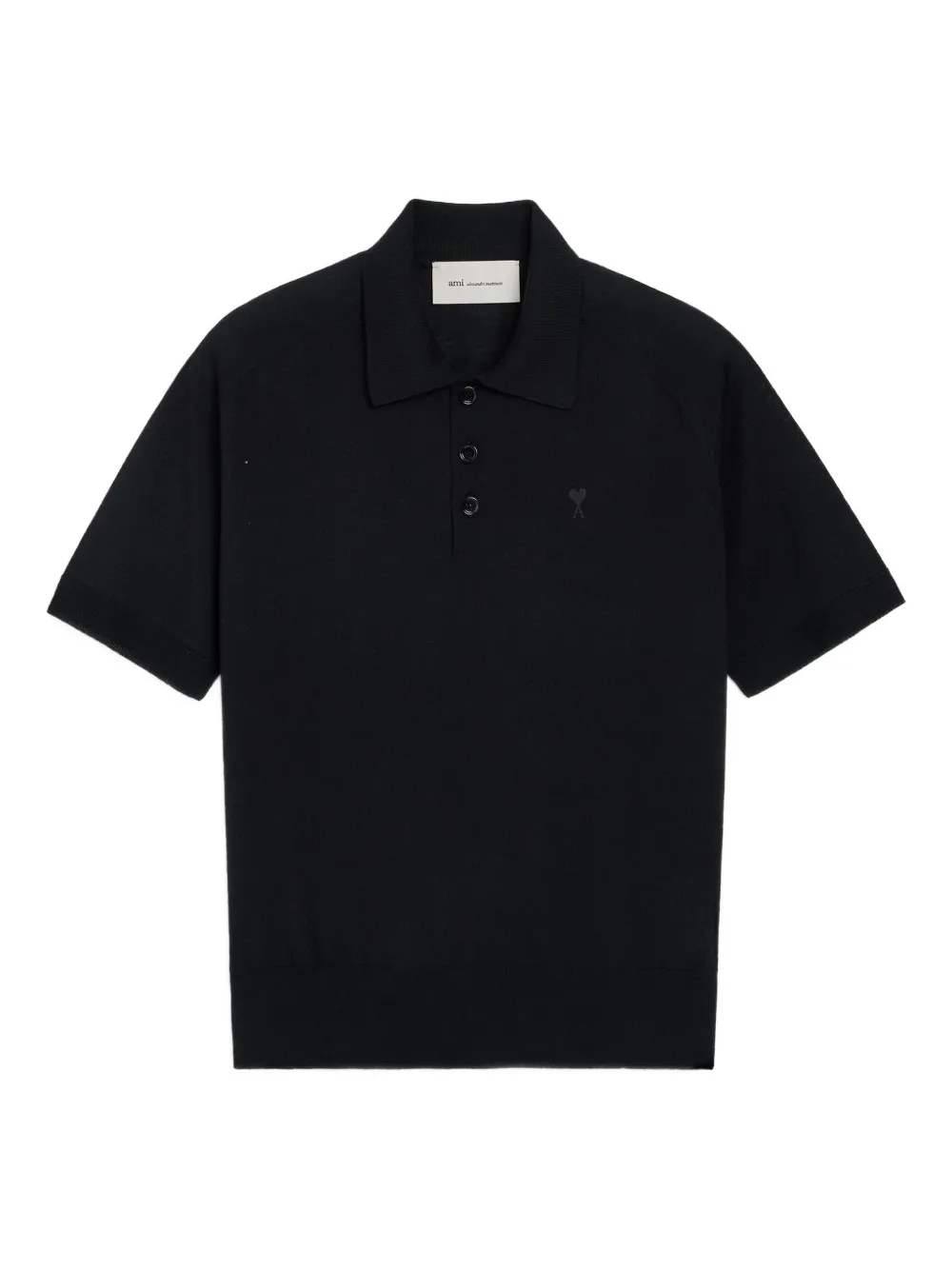 AMI Paris polo con logo - Nero