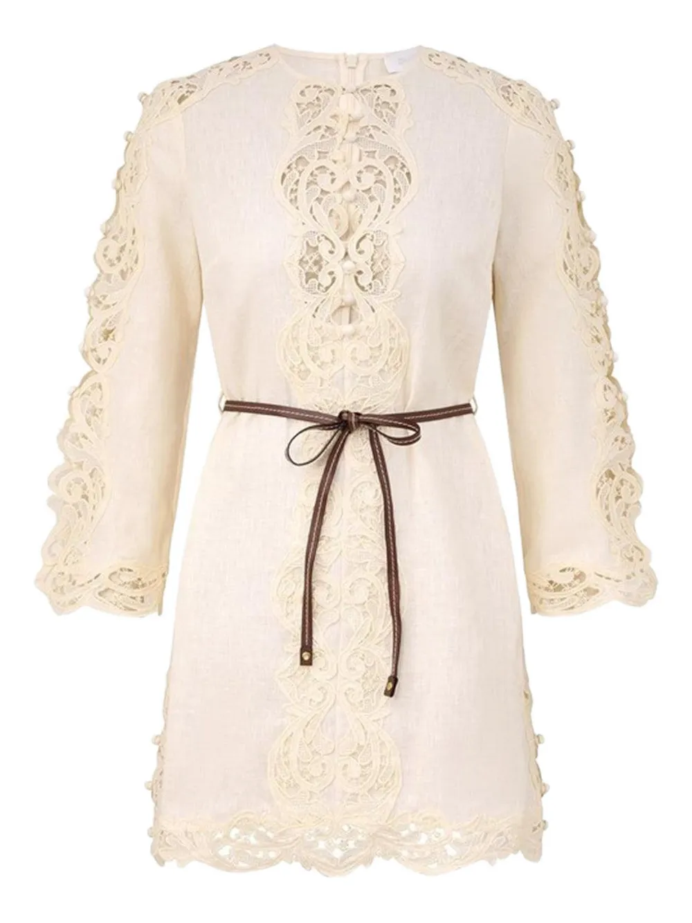 Zimmermann Belted Tunic In Neutral