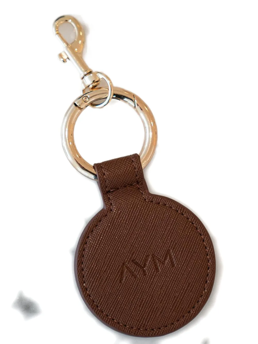 Amor Y Mezcal Round-shape Leather Clip In Brown
