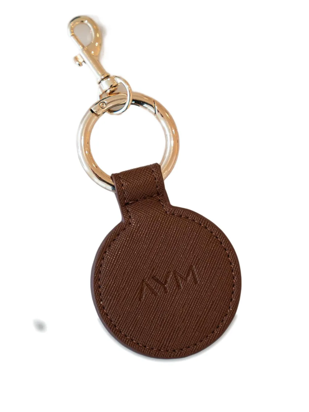 Amor Y Mezcal Round-shape Leather Clip In Brown