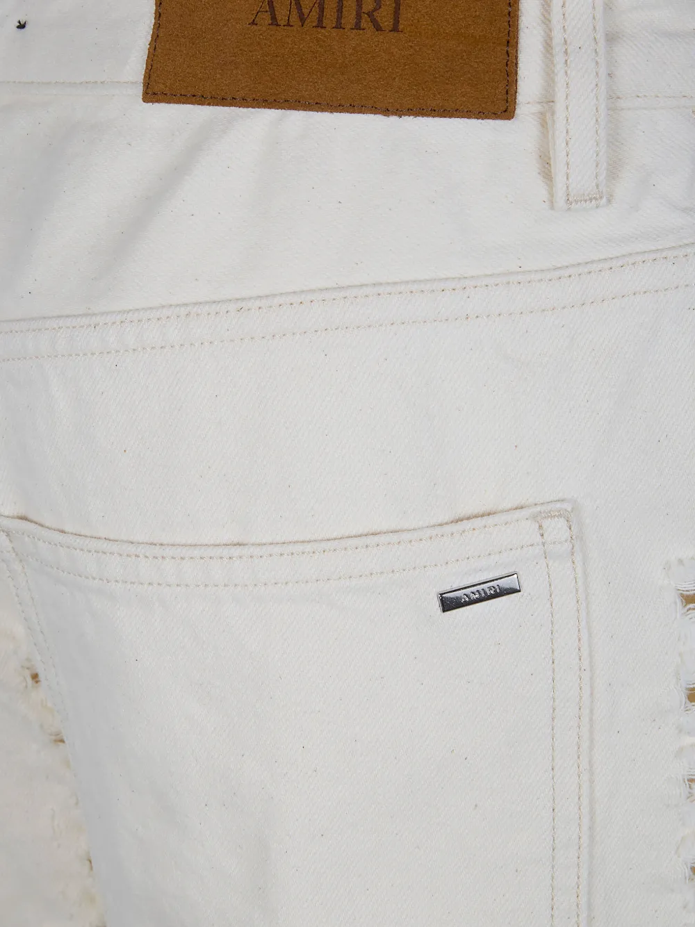  Amiri Laser-cut Wide Leg Denim - Neutrals 
