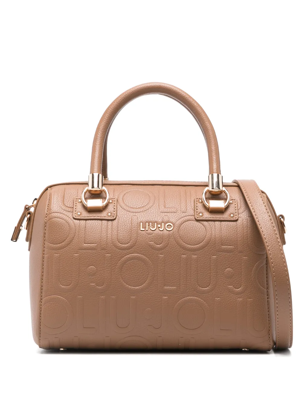 LIU JO small logo-embossing tote bag | Brown | Image 1