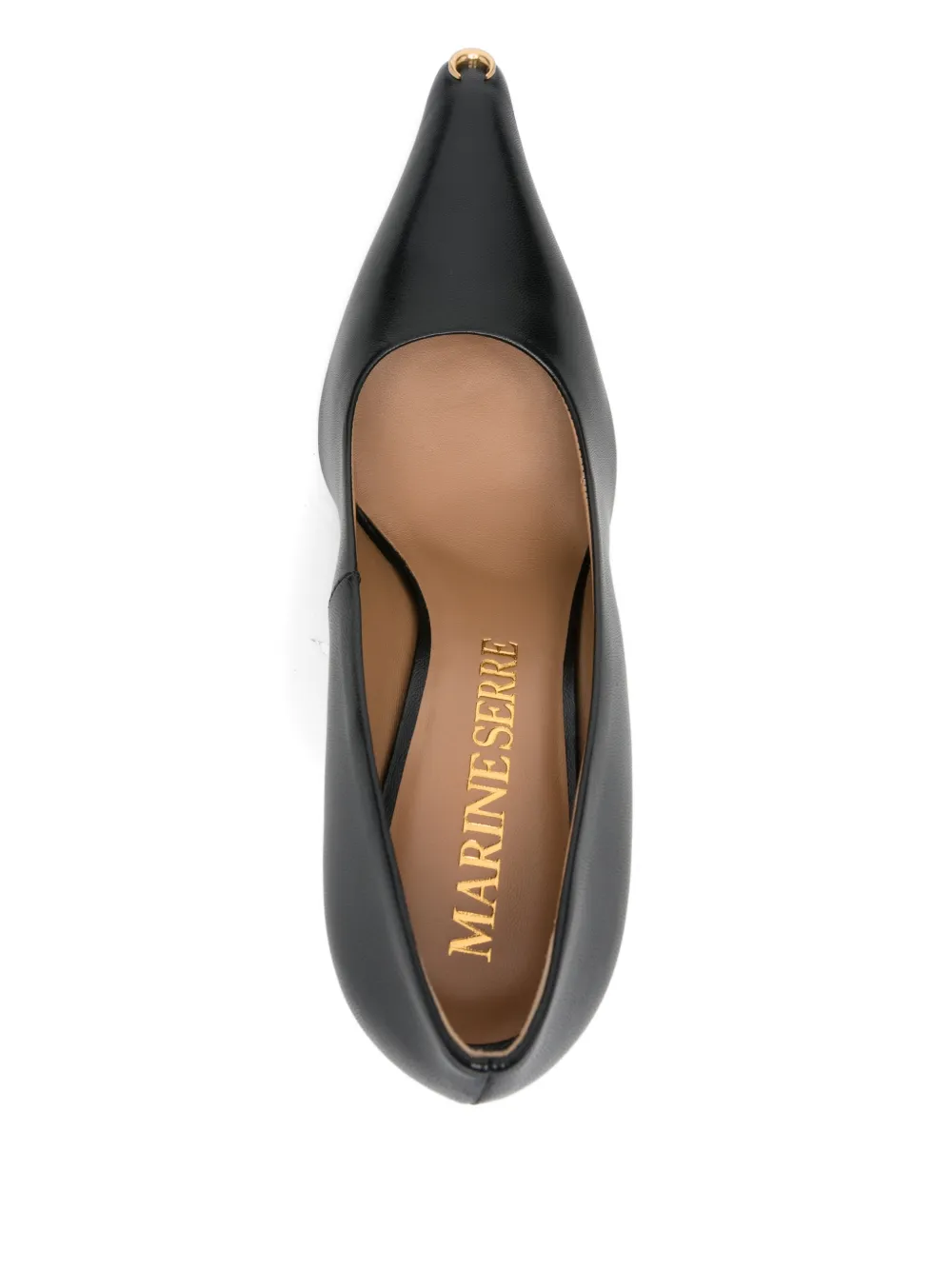 Marine Serre MS Kiss point-toe pumps Zwart