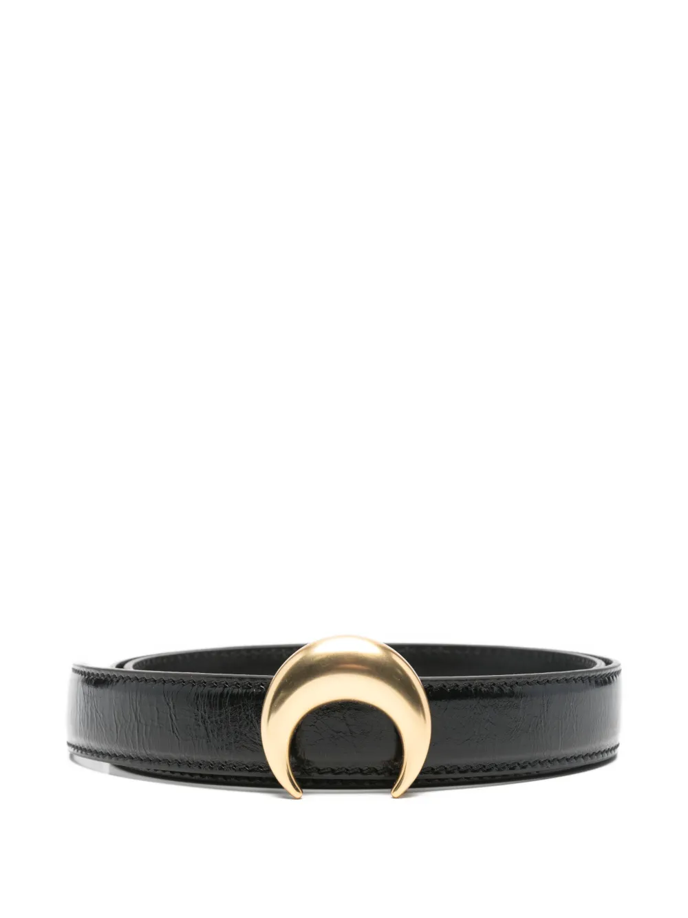 Marine+Serre+crescent-moon+buckle+belt+-+Noir