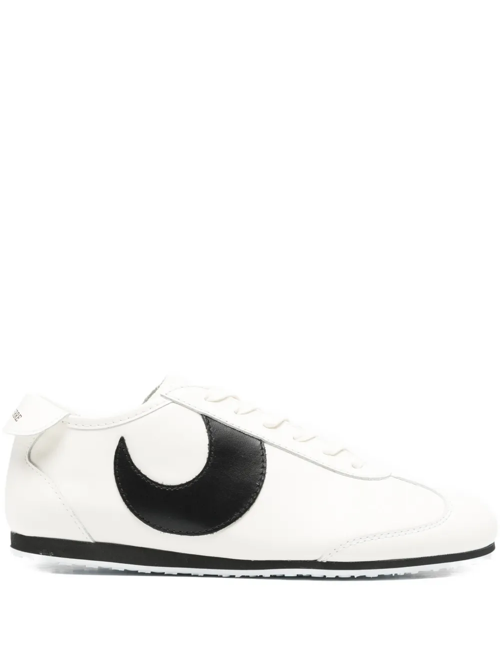 Marine Serre White Matte Leather Ms Astra Sneakers In White