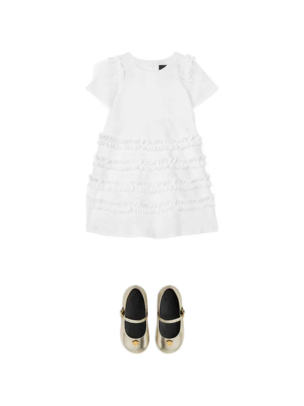 Ruffled Jacquard Dress