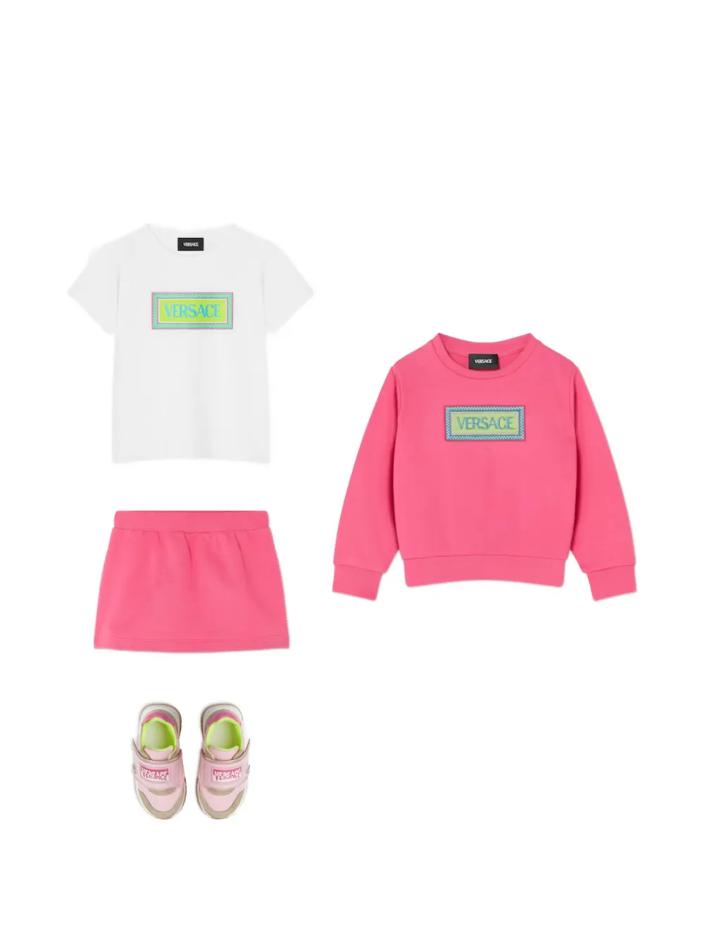Versace Kids Rok met geborduurd logo Roze