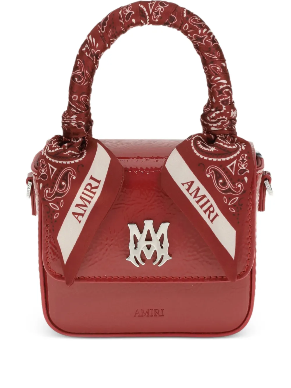 AMIRI nano MA scarf-detail mini bag - Rosso