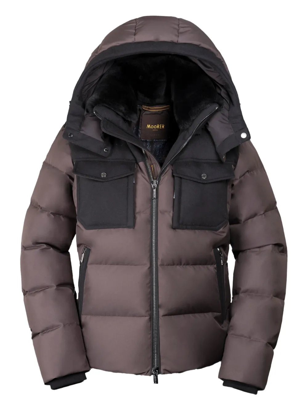 Moorer Alarick padded pocket jacket | Brown | Image 1