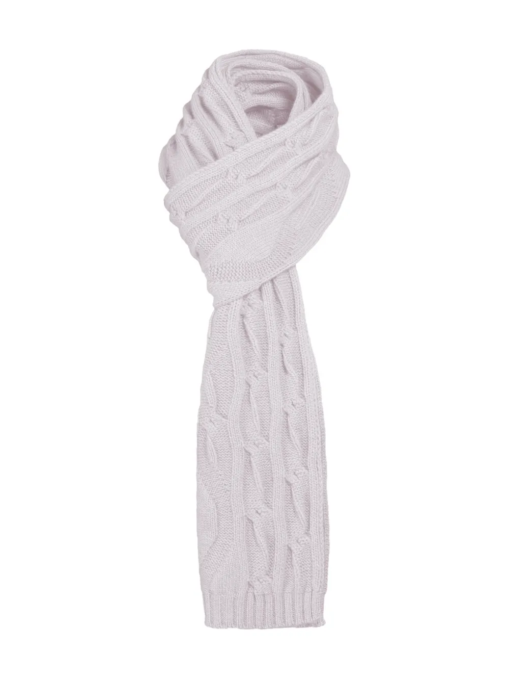 Moorer Samia Cable-knit Scarf In Gray