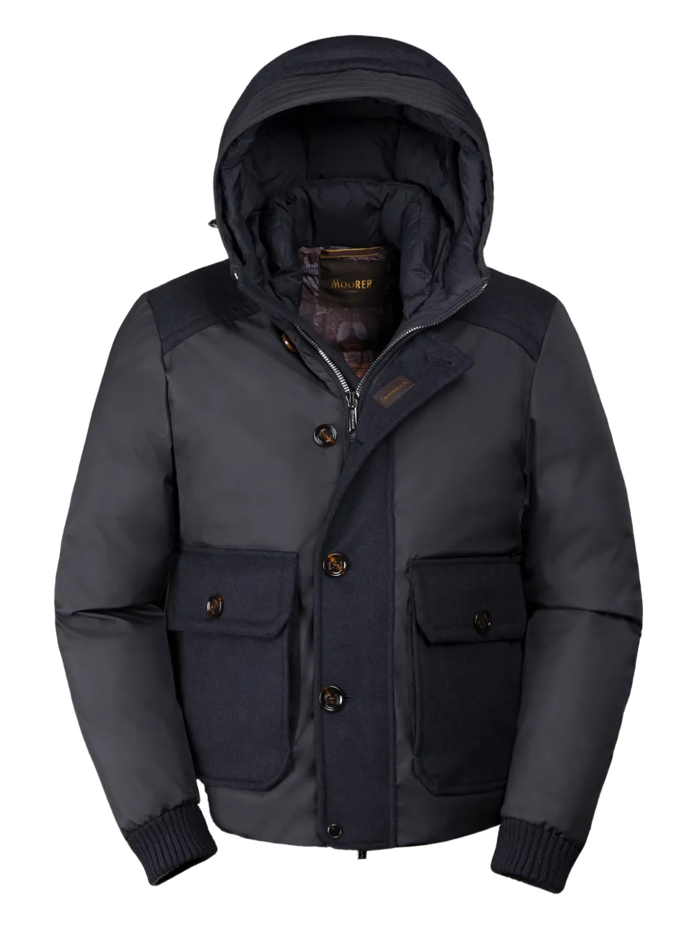Moorer Dalio hooded pocket jacket | Blue | Image 1
