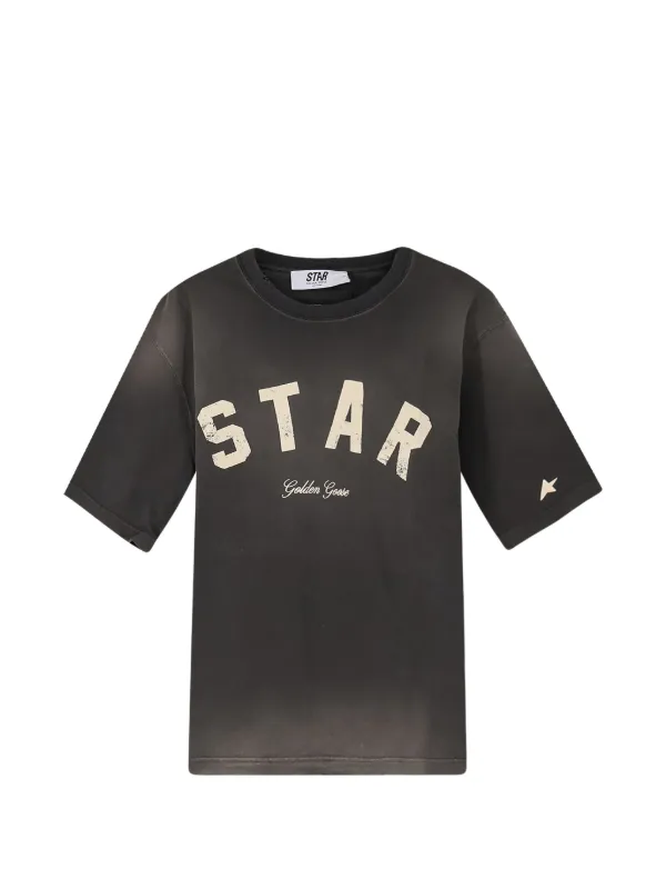GOLDEN 　　GOLDEN BF SHIRT Golden Goose star-graphic T-shirt | Grey | FARFETCH RO