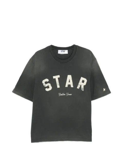 Golden Goose logo-print distressed T-shirt