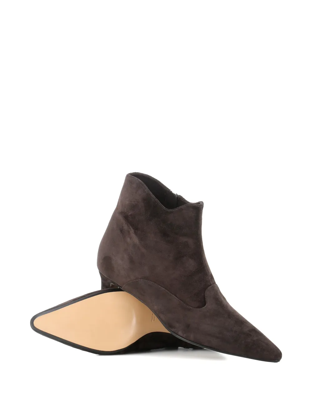 Antonio Barbato Maestri Veneziani Pointed Suede Boots In Animal Print