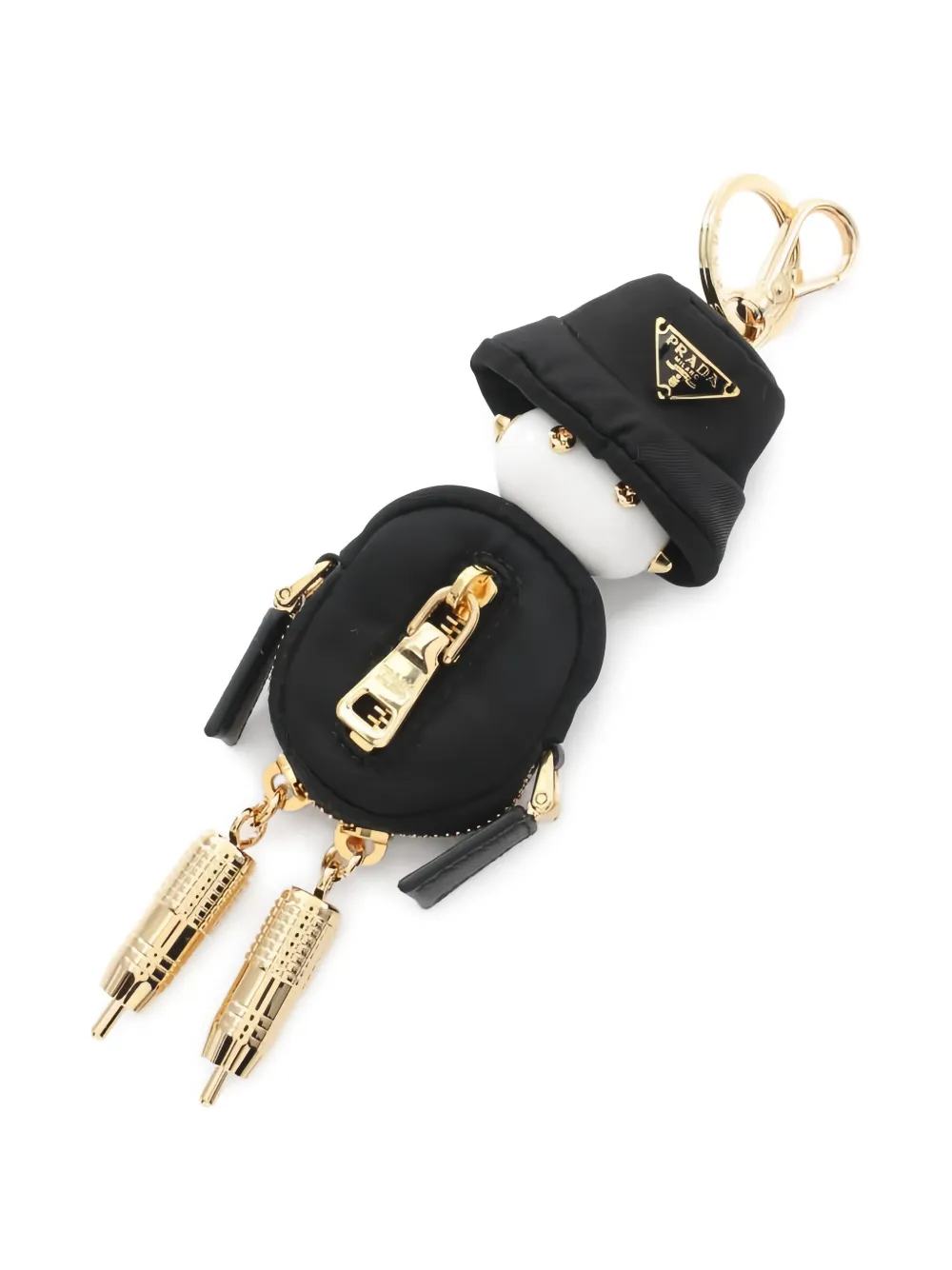 Prada Pre-Owned 2020s Robby zip bag charm | Black | Image 1