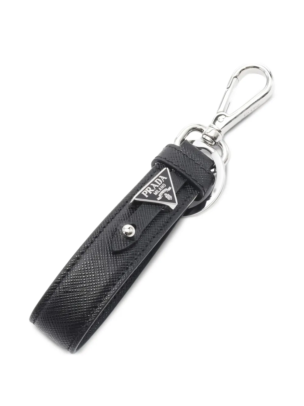 Prada Pre-Owned 2020s saffiano keyring | Black | Image 1