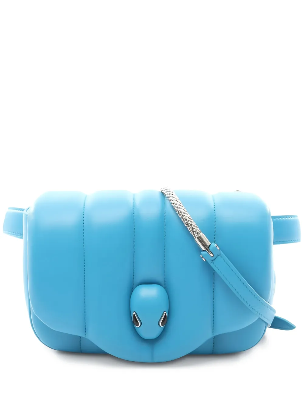 Bvlgari Pre-Owned 2010s x Ambush serpenti quilted leather belt bag - Blu