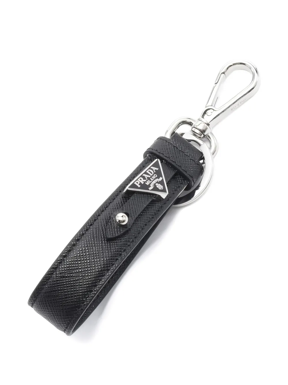 Prada Pre-Owned 2020s saffiano leather keyring | Black | Image 1