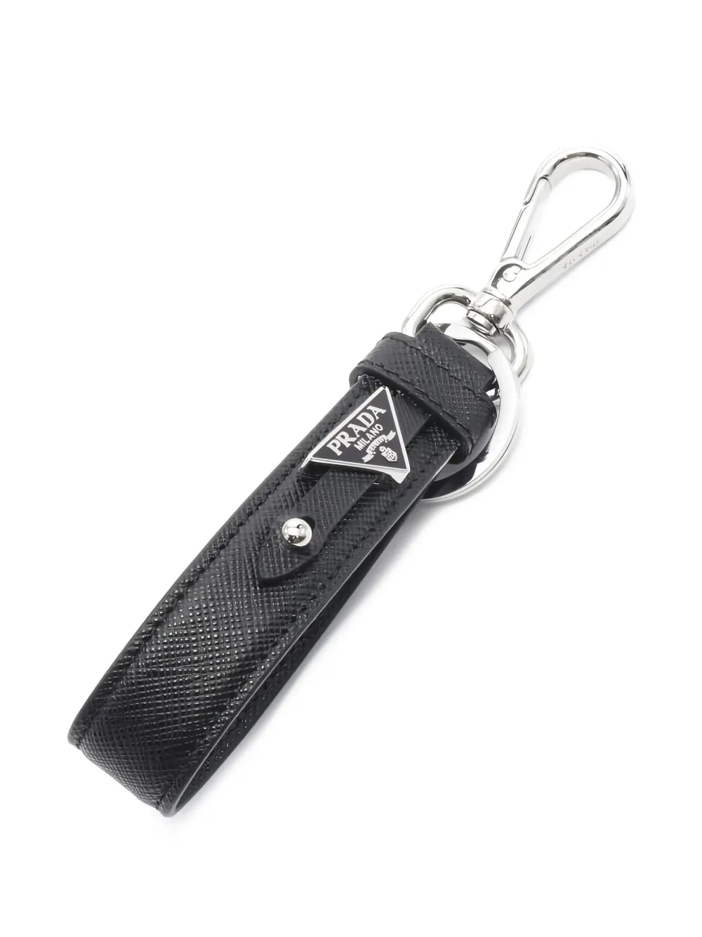 Prada Pre-Owned 2020s saffiano leather keyring | Black | Image 1