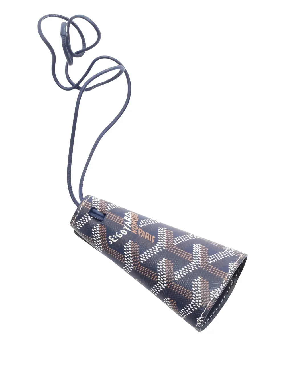 GOYARD Pre-owned 2010s Key Charm Canvas Keyring In Blue