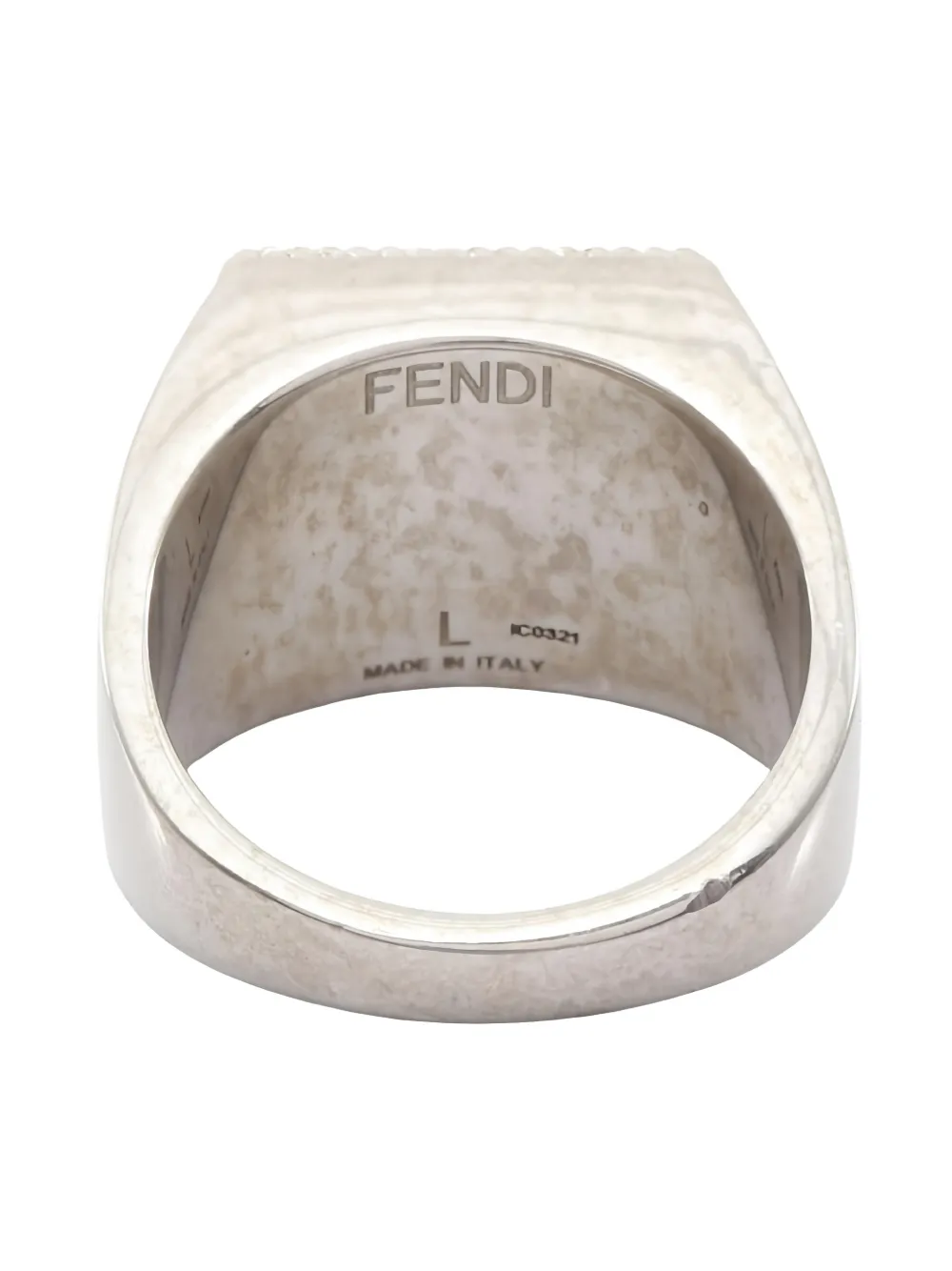 Fendi Pre-Owned 2010s metal logo-detail square ring | Image 2